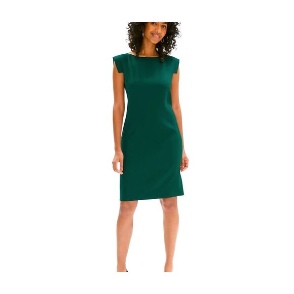MM Lafleur Green The Sarah Career Sleeveless Sheath Dress Size 2 - Picture 1 of 5